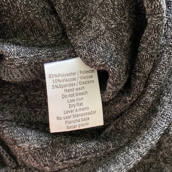 Dark gray sweater with rhinestone neckline, size M - Picture 4 of 5